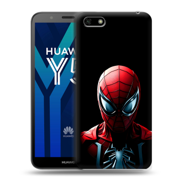 Силиконовый чехол на Huawei Y5 Prime (2018) с принтом Spiderman Человек паук Силиконовый чехол на Huawei Y5 Prime (2018) с принтом Spiderman Человек паук