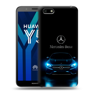 Силиконовый чехол на Huawei Y5 Prime (2018) с принтом Mercedes Мерседес Силиконовый чехол на Huawei Y5 Prime (2018) с принтом Mercedes Мерседес
