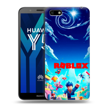 Силиконовый чехол на Huawei Y5 Prime (2018) с принтом Roblox Роблокс