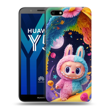 Силиконовый чехол на Huawei Y5 Prime (2018) с принтом Labubu Лабубу