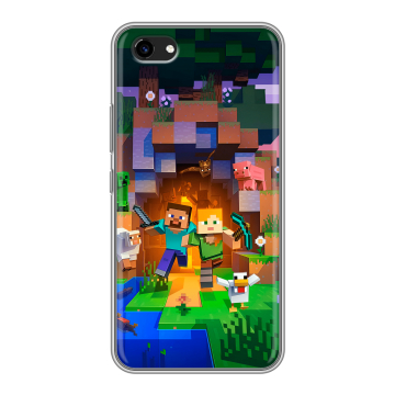 Пластиковый чехол на Vivo Y81 с принтом Майнкрафт Minecraft Пластиковый чехол на Vivo Y81 с принтом Майнкрафт Minecraft