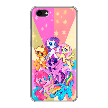 Пластиковый чехол на Vivo Y81 с принтом My little pony Дружба чудо