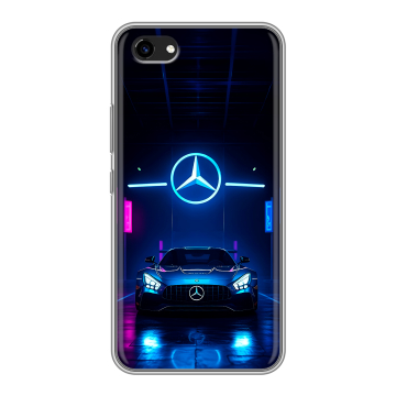 Пластиковый чехол на Vivo Y81 с принтом Mercedes Мерседес