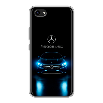 Пластиковый чехол на Vivo Y81 с принтом Mercedes Мерседес