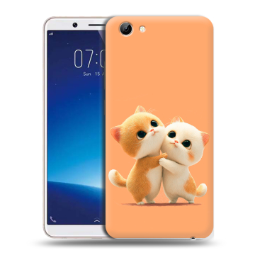 Силиконовый чехол на Vivo Y71 с принтом Милые котики Силиконовый чехол на Vivo Y71 с принтом Милые котики