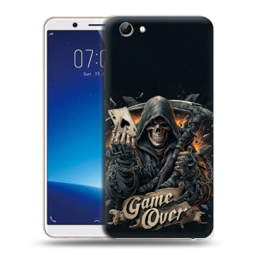 Силиконовый чехол на Vivo Y71 с принтом Скелет карты Силиконовый чехол на Vivo Y71 с принтом Скелет карты