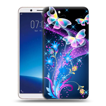 Силиконовый чехол на Vivo Y71 с принтом Бабочки Силиконовый чехол на Vivo Y71 с принтом Бабочки