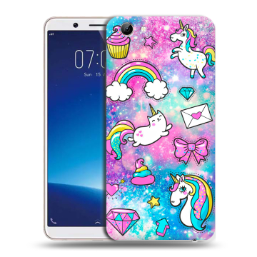 Силиконовый чехол на Vivo Y71 с принтом Единороги