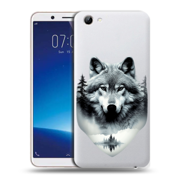 Силиконовый чехол на Vivo Y71 с принтом Волк в лесу Силиконовый чехол на Vivo Y71 с принтом Волк в лесу