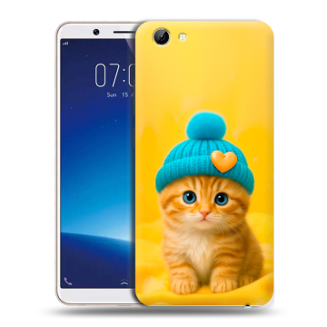 Силиконовый чехол на Vivo Y71 с принтом Котенок в шапке Силиконовый чехол на Vivo Y71 с принтом Котенок в шапке