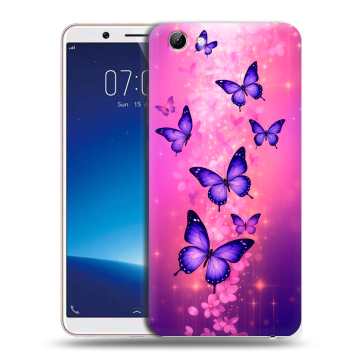 Силиконовый чехол на Vivo Y71 с принтом Бабочки Силиконовый чехол на Vivo Y71 с принтом Бабочки