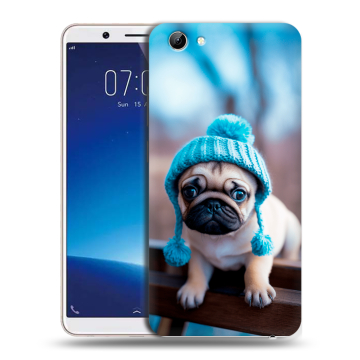 Силиконовый чехол на Vivo Y71 с принтом Мопс в шапке Силиконовый чехол на Vivo Y71 с принтом Мопс в шапке