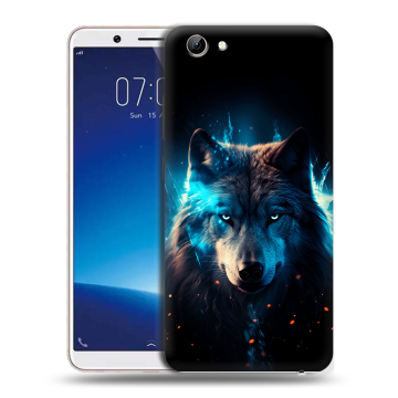 Силиконовый чехол на Vivo Y71 с принтом Волк ночной