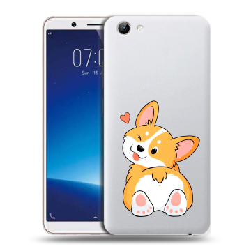 Силиконовый чехол на Vivo Y71 с принтом Корги Силиконовый чехол на Vivo Y71 с принтом Корги
