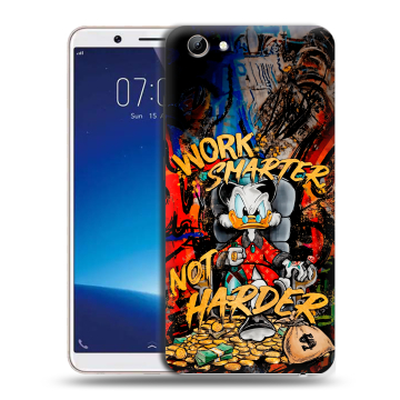 Силиконовый чехол на Vivo Y71 с принтом Дональд Дак Деньги Силиконовый чехол на Vivo Y71 с принтом Дональд Дак Деньги