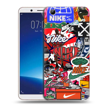 Силиконовый чехол на Vivo Y71 с принтом Найк Nike яркий Силиконовый чехол на Vivo Y71 с принтом Найк Nike яркий