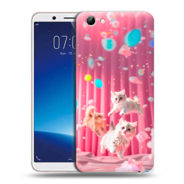 Силиконовый чехол на Vivo Y71 с принтом милые котики