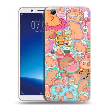 Силиконовый чехол на Vivo Y71 с принтом капибары Силиконовый чехол на Vivo Y71 с принтом капибары