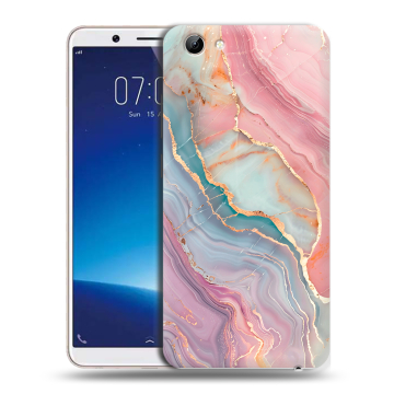 Силиконовый чехол на Vivo Y71 с принтом розовый мрамор Силиконовый чехол на Vivo Y71 с принтом розовый мрамор