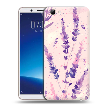 Силиконовый чехол на Vivo Y71 с принтом цветы лаванда Силиконовый чехол на Vivo Y71 с принтом цветы лаванда