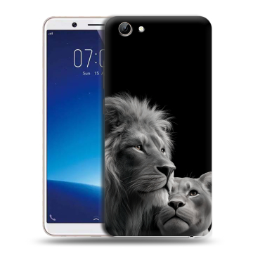 Силиконовый чехол на Vivo Y71 с принтом Лев кошки