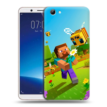 Силиконовый чехол на Vivo Y71 с принтом Майнкрафт Minecraft