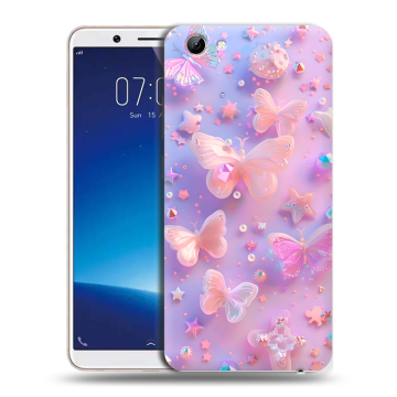Силиконовый чехол на Vivo Y71 с принтом Бабочки