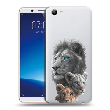 Силиконовый чехол на Vivo Y71 с принтом Львы