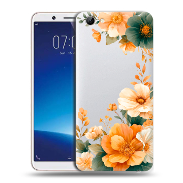 Силиконовый чехол на Vivo Y71 с принтом Цветы принт