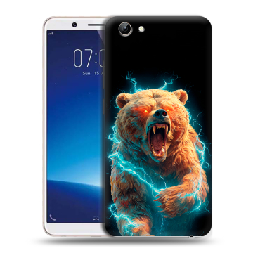 Силиконовый чехол на Vivo Y71 с принтом Медведь