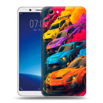 Силиконовый чехол на Vivo Y71 с принтом Тачки