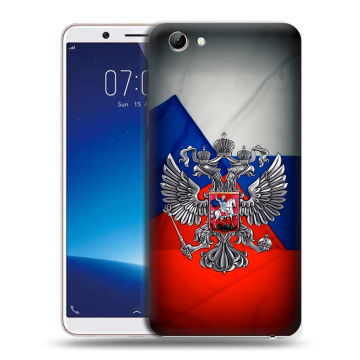Силиконовый чехол на Vivo Y71 с принтом Флаг России Силиконовый чехол на Vivo Y71 с принтом Флаг России