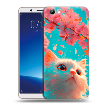 Силиконовый чехол на Vivo Y71 с принтом Красивый кот