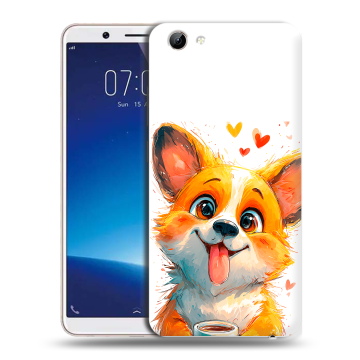 Силиконовый чехол на Vivo Y71 с принтом корги Силиконовый чехол на Vivo Y71 с принтом корги