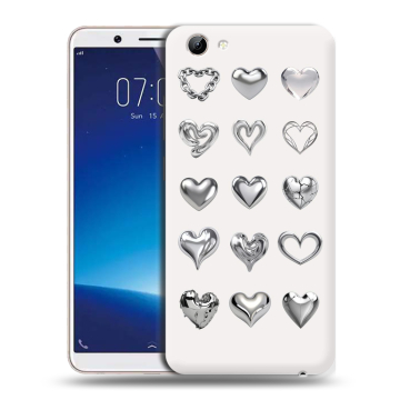 Силиконовый чехол на Vivo Y71 с принтом Y2K сердечки Силиконовый чехол на Vivo Y71 с принтом Y2K сердечки