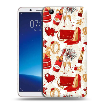 Силиконовый чехол на Vivo Y71 с принтом Новый год