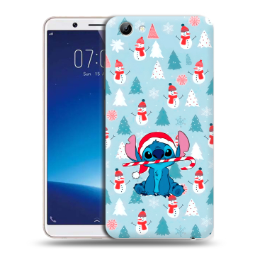 Силиконовый чехол на Vivo Y71 с принтом Стич Новый год Силиконовый чехол на Vivo Y71 с принтом Стич Новый год