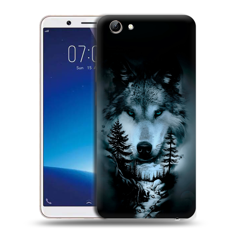 Силиконовый чехол на Vivo Y71 с принтом Лесной волк Силиконовый чехол на Vivo Y71 с принтом Лесной волк