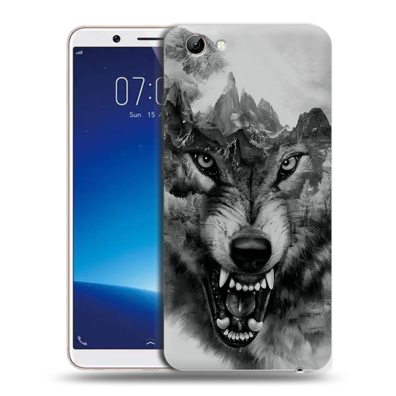 Силиконовый чехол на Vivo Y71 с принтом Волк Силиконовый чехол на Vivo Y71 с принтом Волк