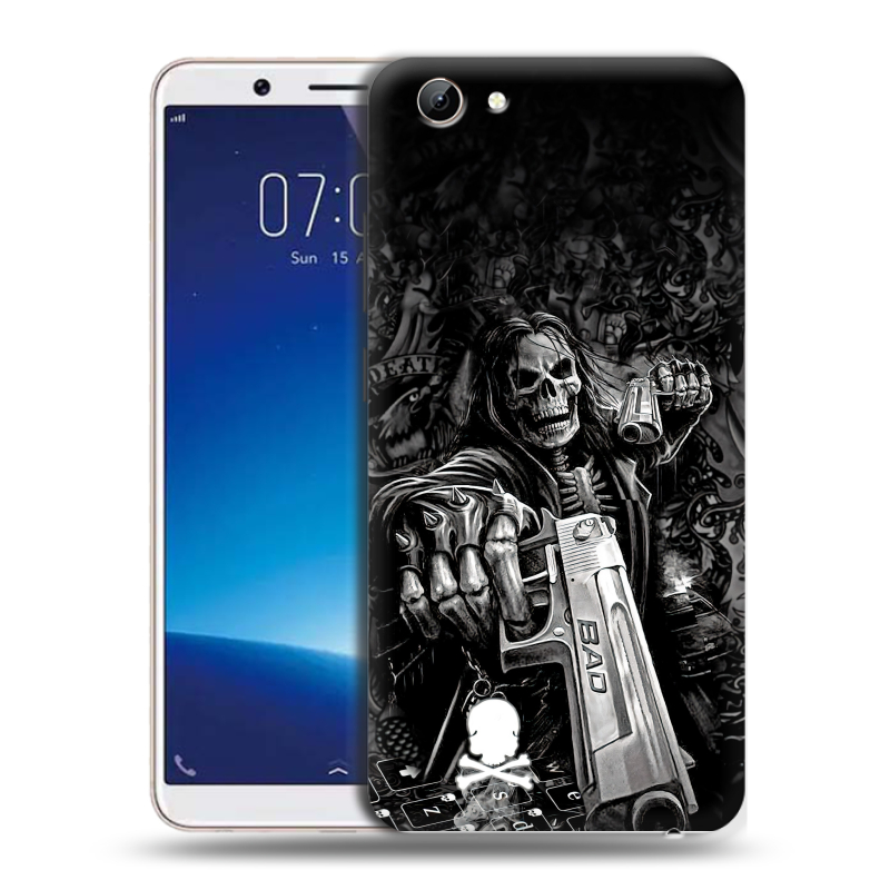 Пластиковый чехол на Vivo Y71 с принтом Скелет Пластиковый чехол на Vivo Y71 с принтом Скелет