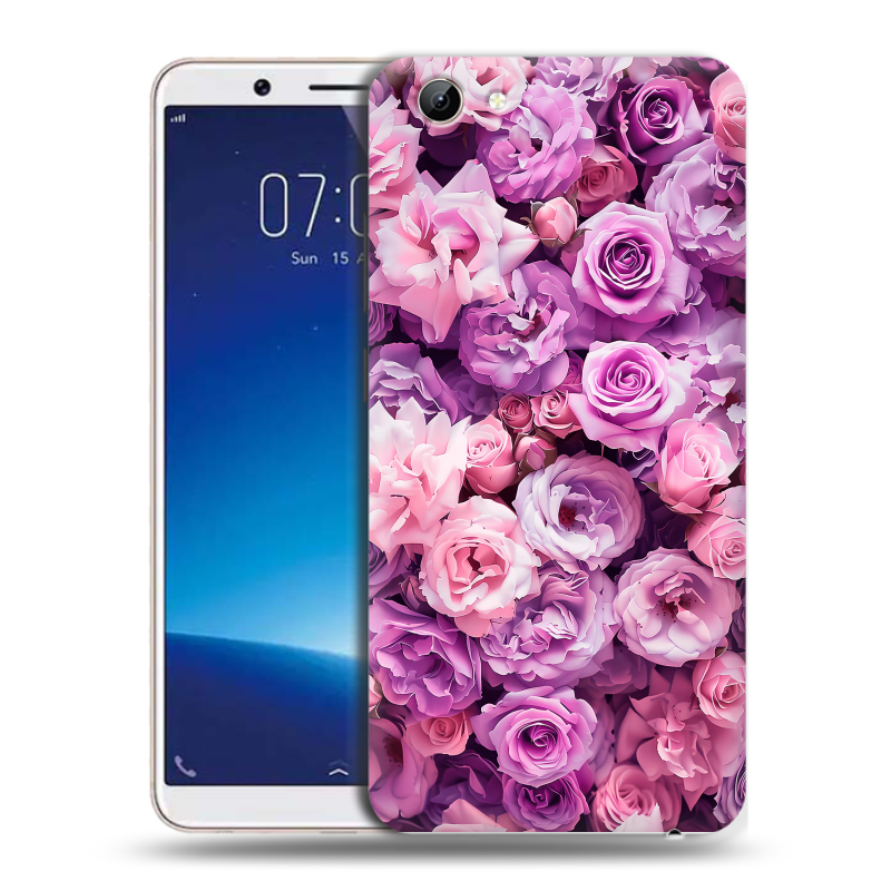 Пластиковый чехол на Vivo Y71 с принтом лавандовые розы Пластиковый чехол на Vivo Y71 с принтом лавандовые розы
