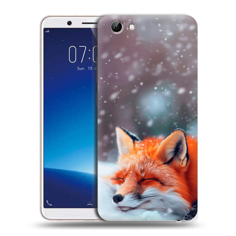 Пластиковый чехол на Vivo Y71 с принтом лиса Пластиковый чехол на Vivo Y71 с принтом лиса