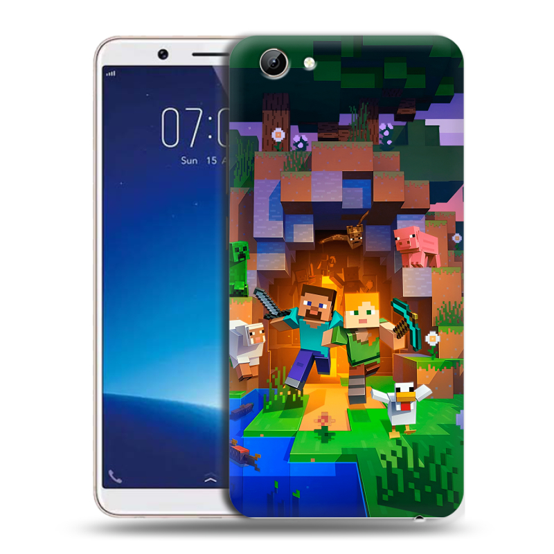 Пластиковый чехол на Vivo Y71 с принтом Майнкрафт Minecraft Пластиковый чехол на Vivo Y71 с принтом Майнкрафт Minecraft