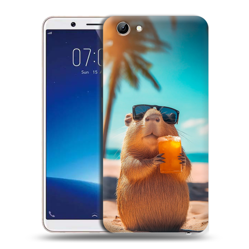 Силиконовый чехол на Vivo Y71 с принтом Капибара Силиконовый чехол на Vivo Y71 с принтом Капибара