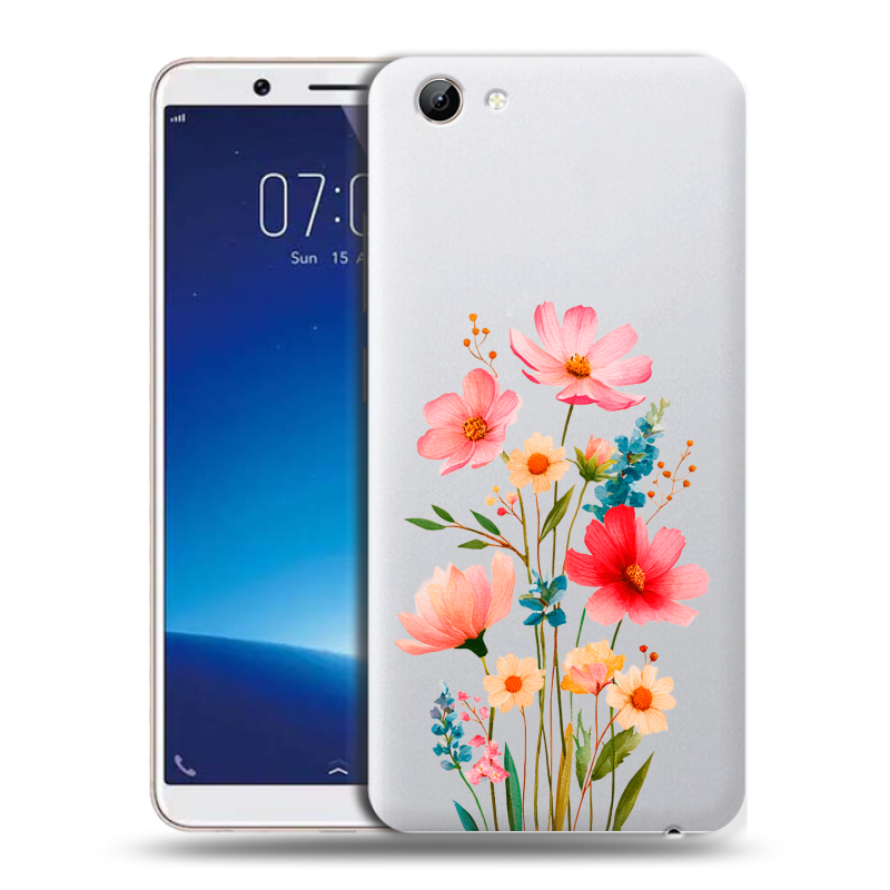 Пластиковый чехол на Vivo Y71 с принтом Цветы Пластиковый чехол на Vivo Y71 с принтом Цветы