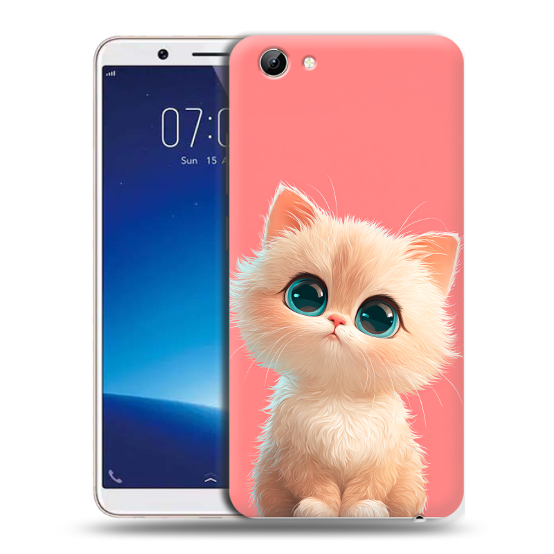 Силиконовый чехол на Vivo Y71 с принтом Розовый котенок Силиконовый чехол на Vivo Y71 с принтом Розовый котенок
