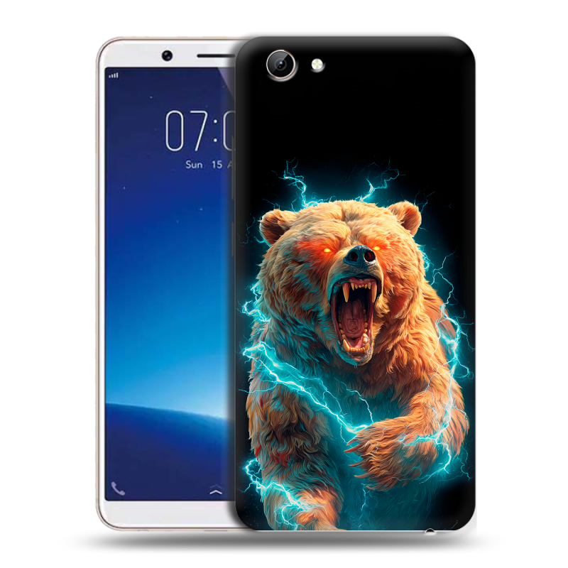 Пластиковый чехол на Vivo Y71 с принтом Медведь Пластиковый чехол на Vivo Y71 с принтом Медведь