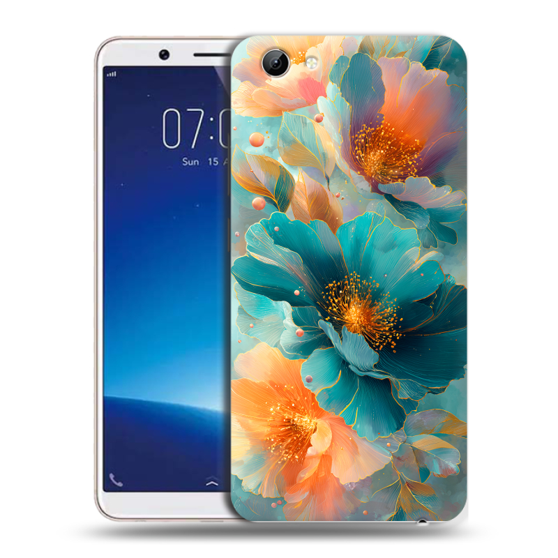 Силиконовый чехол на Vivo Y71 с принтом Цветы Силиконовый чехол на Vivo Y71 с принтом Цветы