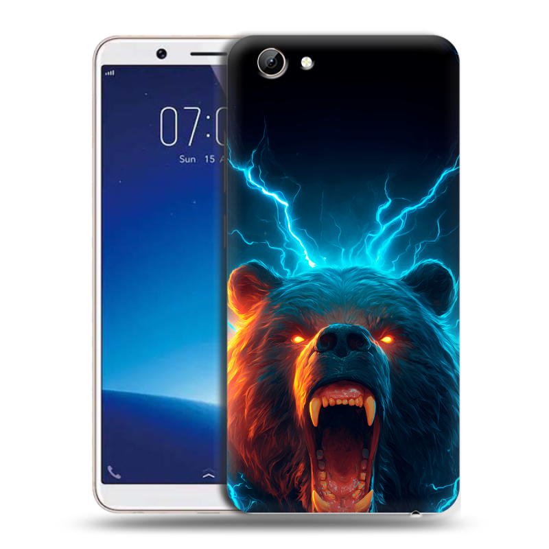 Пластиковый чехол на Vivo Y71 с принтом Медведь Пластиковый чехол на Vivo Y71 с принтом Медведь
