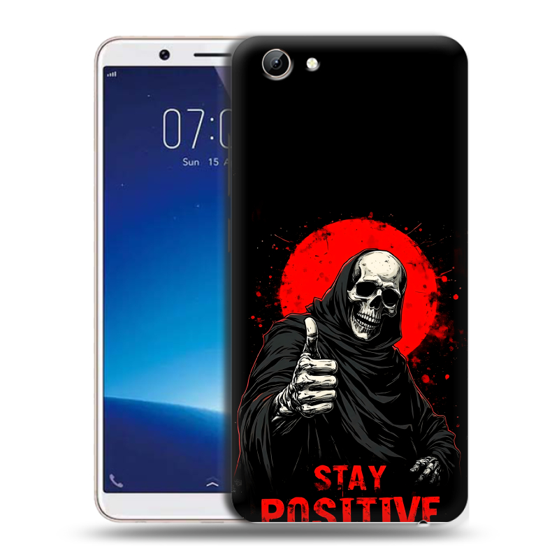 Пластиковый чехол на Vivo Y71 с принтом смешной скелет Пластиковый чехол на Vivo Y71 с принтом смешной скелет